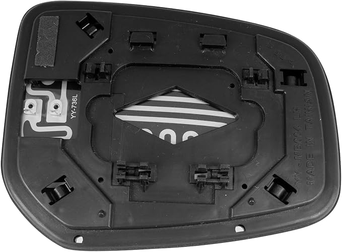 TRQ Driver Side Mirror Glass Heated For Factory Equipped Mirrors Compatible with 2014-2015 Mitsubishi Mirage 2017-2023 Mirage