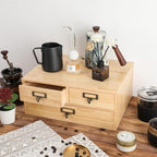 Wooden Storage Box Apothecary Drawers Vintage Wooden Box Wood Desktop Organizer Countertop Drawers Library Card Catalog Cabin