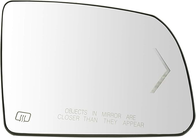 TRQ Passenger Side Mirror Glass Heated Compatible with 2008-2011 Toyota Sequoia 2007-2013 Tundra with Mirror Turn Signal