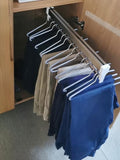 Clothes Rail, Extendable Steel Closet Rod for Pants and Clothing Storage, Adjustable Hanger Rail, Space Saving Design,700mm