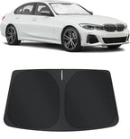 TINGLU Sun Shade for BMW 3 Series 2019-2025 2026 Accessories Windshield Sun Shade Window Shade UV Rays Protection Sun Visor Cover with Steering Wheel Sunshade Storage Bag
