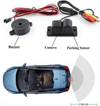 PolarLander Car Rear View Camera 2In1 Design Camera Parking Sensor Kit Auto Reversing Rearview Backup Parking Radar 170 Degre