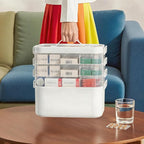 4-Tier Medicine Cabinet Organizer，Portable Medicine Cabinet with Handle, Empty First Aid Kit for Home,Multi-Purpose Organizer
