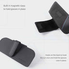 Betterhumz Sunglasses Organizer Box Car Sun Visor Compatible with BMW F20 F22 F23 F30 F34 F32 118i M235i M135i 114d 218i M240i Eyeglasses Holder Storage Case for Alcantara Accessories (carbon leather)