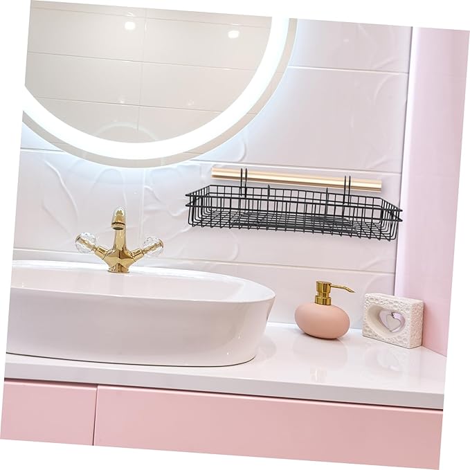ORFOFE 2pcs Hanging Wire Shelf Storage Baskets Wall Mounted Bins Large Wire Baskets for Home Organization