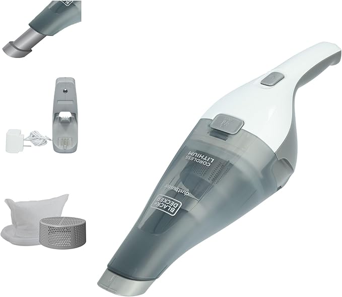 BLACK+DECKER dustbuster Cordless Handheld Vacuum, Portable Car Vacuum Cordless Rechargeable, Wall Mount, Strong Suction Quick