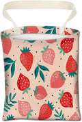 Car Trash Can, Cute Hanging Organizer and Storage Bag, Trash Bin for Vehicle, Travelling, Camping - Pink Strawberry