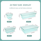 Kitchen Desk Drawer Organizers Storage for Office, Small Acrylic Vanity Trays Makeup Organizer for Drawer Bathroom Plastic Ma