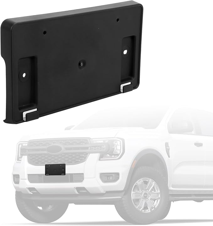 Front License Plate Frame Compatible with Ford Ranger 2024 2025 2026(Exclude Raptor), Bumper License Frame Holder Mounting Br