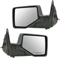 TRQ 2 Piece Driver and Passenger Side Mirror Assembly Set Manual Adjustment Non-Heated No Memory Black Compatible with 2006-2