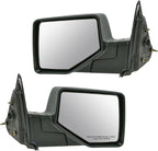 TRQ 2 Piece Driver and Passenger Side Mirror Assembly Set Manual Adjustment Non-Heated No Memory Black Compatible with 2006-2