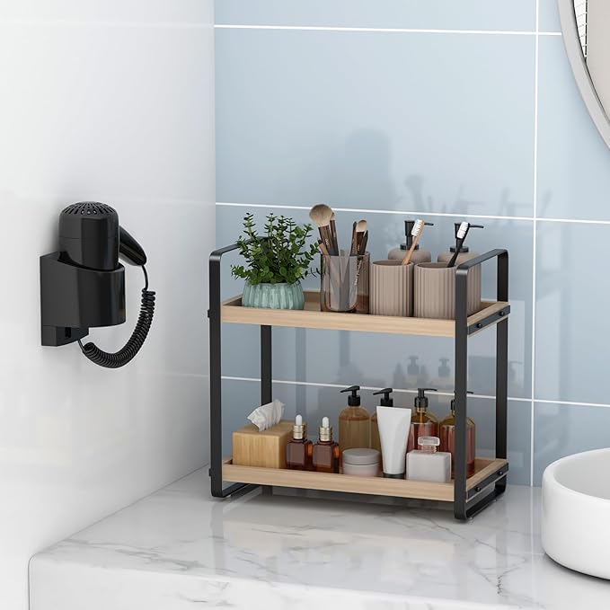 HNRLOY Bathroom Counter Organizer,Bathroom Countertop Organizer,Counter Shelf,Countertop Storage,Organization and Storage,Mak