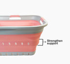 SAMMART 42L (11 gallon) Collapsible Plastic Laundry Basket - Foldable Pop Up Storage Container/Organizer - Space Saving Hampe