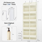 PureSpace 2 Pack 5-Tier Over The Door Organizer with 10 Side Mesh Pockets & Clear Windows, 80 lb Weight Capacity Hanging Stor