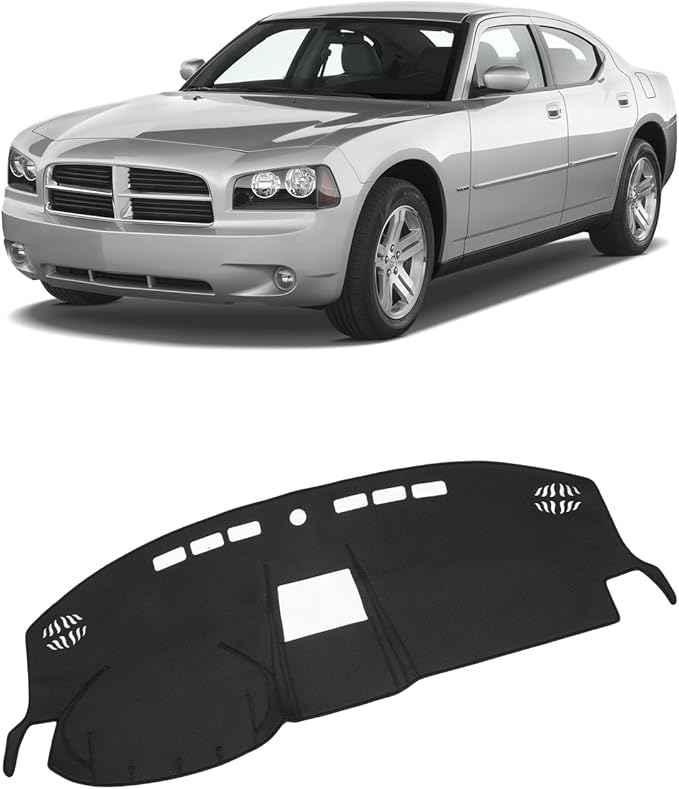 FIILINES Dash Cover for Dodge Charger 2008-2010, Dashboard Mat Cover Accessories Dash Mat Sunshade Nonslip Mesh Protector No 