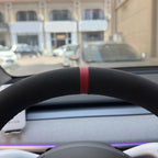 MEWANT Hand Stitched Steering Wheel Cover for Tesla Model 3 2017-2023 / Model Y 2020-2023 for Tesla Model 3/Y Accessories