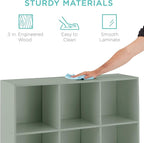 Best Choice Products Kids Bookcase 9-Cube Storage Organizer, 13.5in Shelf Opening, Bookshelf, Toy Storage, Customizable w/ 3 