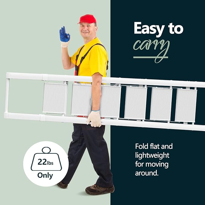 WOA WOA 6 Step Ladder, Lightweight Folding ladders with Wide Pedals, Slim Stepladder for Narrow Spaces, Tall Ladder for High 