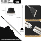 Garden Shovel, Floor Cleaning Scraper Tool, Snow Shovel Ice Scraper, 47 inch Weed Removal Tool with 3 Sections Long Handle for Moss,Sidewalks, Driveway Yard Working - Heavy Duty