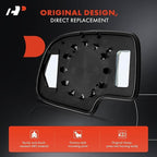 A-Premium Right Passenger Side Manual Non-Heated Mirror Glass Compatible with 1999-2007 Chevy Silverado, Tahoe, Suburban, Avalanche & GMC Sierra, Yukon & Cadillac Escalade, Escalade ESV/EXT