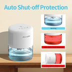 Dehumidifier for Home Small Quiet Dehumidifiers for 44OZ Water Tank Auto Defrost and Shutoff 10 Colors Light 4 Timer Options