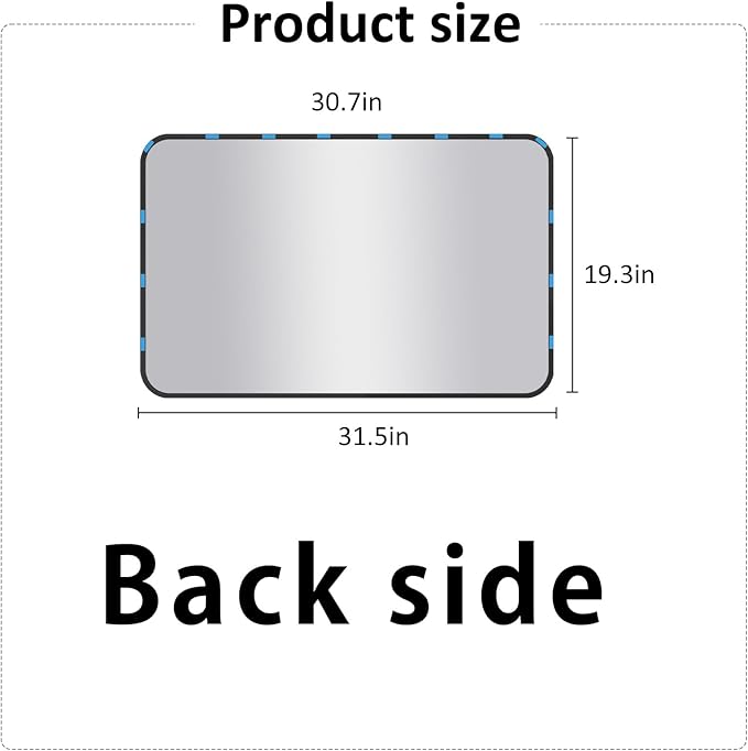 Silver Car Window Sun Shade - Side Thiken Curtain Magnetic 100% Block Light Car Window Covers with Cooler Feeling (Silver, D-Back-2pcs)