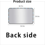 Silver Car Window Sun Shade - Side Thiken Curtain Magnetic 100% Block Light Car Window Covers with Cooler Feeling (Silver, D-Back-2pcs)
