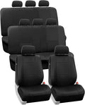 FH GRO Car Seat Covers PU Leather 3 Row 8 Seater Car Seat Covers, Airbag Compatible and Split Bench - Fit Most Car, Truck, SU