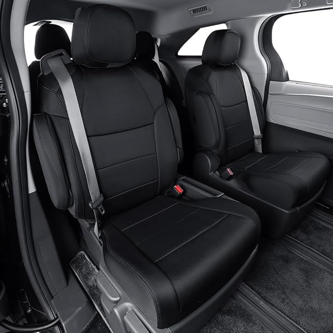 EKR Sienna Seat Covers for 2011-2020 Toyota Sienna LE,XLE, SE,XLE Premium 2nd Row 4/2/4 Split,8 Seats,Waterproof Car Seat Cov