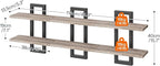 HOOBRO Floating Shelves, 15 Inch Wall Shelf Set of 3, Wall Mounted Storage Shelves 2-Tier, Hanging Bathroom Shelves, for Livi