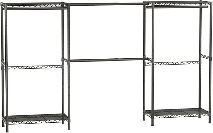 SINGAYE Clothes Rack Portable Closet Coat Wardrobe Heavy Duty Clothing Racks System Organizers and Storage for Hanging Clothe