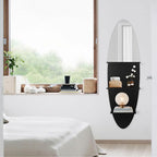 Homaterial 3-Tier Surfboard Floating Shelf, Uniqe Design Floating Vertical Shelf Wall Mounted Display Rack for Bedroom, Entry