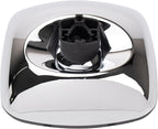 TRQ Driver and Passenger Side Mirror Assembly Set Manual Chrome Smooth Compatible with 2002-2006 Freightliner M2 100 2002-201