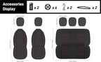 CAROMOP Faux Leather Car Seat Covers 2 Front Set,Luxury and Comfortable Seat Covers for Cars, Airbag Compatible Car Interior 