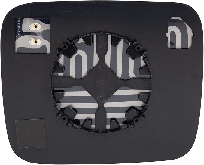 TRQ Driver Side Heated Mirror Glass with Backing Plate Snap On Compatible with 2015-2018 Jeep Renegade