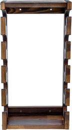 MyGift Wooden Hat Rack Wall Mounted, Baseball Cap Collection Holder Display, Wood Hat Organizer Shelf Storage with 10 Hooks f