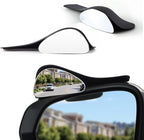 LivTee Blind Spot Mirror with Side Mirror Rain Guard, Carbon Fiber 2-in-1 Side Mirror Covers Kit with Wide Angle Adjustable Stick for Cars SUV and Trucks, Pack of 2