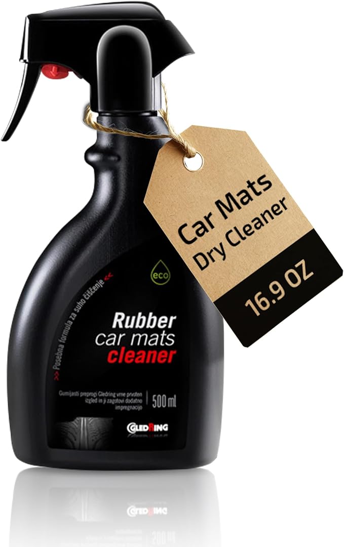 Gledring Rubber Car Mats Dry Wash Cleaner - Rubber Floor Mat Cleaner, Enviornment Friendly, Water Based, No Smell, does not M