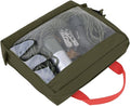 KRYDEX Clear Top Insert Bag with Hook Panel Tactical Packing Cube Travel Organizer Bag (Large-RG)