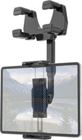 Rearview Mirror Tablet Holder for Car, [Rear View Mirror 4 Claws Design] 360° Rotatable and Retractable, Fit Thick Cases [Deep Max 1.18"] for iPad Pro Air Mini, Galaxy Tab, iPhone, 6-15.6" Devices
