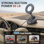 360 Adjustable Vacuum Magnetic Phone Holder for Car Dashboard – Suction Cup Magnetic Car Phone Mount for iPhone 17 Pro Max, Universal Hands Free Magnetic Cell Phone Holder
