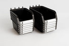 WallPeg Pegboard Bins - 6 Each 7" & 6 Each 5" ORGANIZING Bins - Hooks to Peg Board Panel Organize Hardware Arrange Accessorie