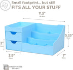Uncluttered Designs Makeup Organizer With Drawers - Modern Countertop Storage for Cosmetics - Chic Vanity Holder for Cologne,