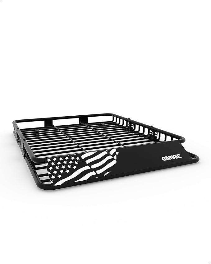 Garvee Universal Roof Rack Cargo Carrier Basket, 200 Lbs Capacity Rooftop Cargo Rack, Car Top Luggage Holder Basket Heavy Duty for SUVs, Trucks, Vehicles