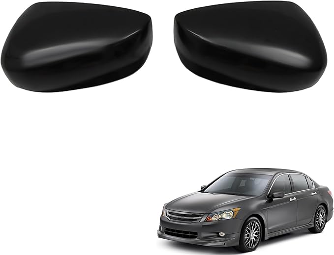 munirater 2Pcs Front Driver Side and Passenger Side Rearview Mirror Cover Cap Replacement for 2008-2012 Accord