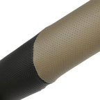 BDK Two Tone Perforated PU Leather Steering Wheel Cover for Car Van SUV Truck, 14.5 to 15 inch, Standard, Beige