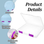 6 Pcs Clear A4 File Box Document Plastic Storage Box Paper Plastic Case Board Game Storage Containers Magazine Protector File