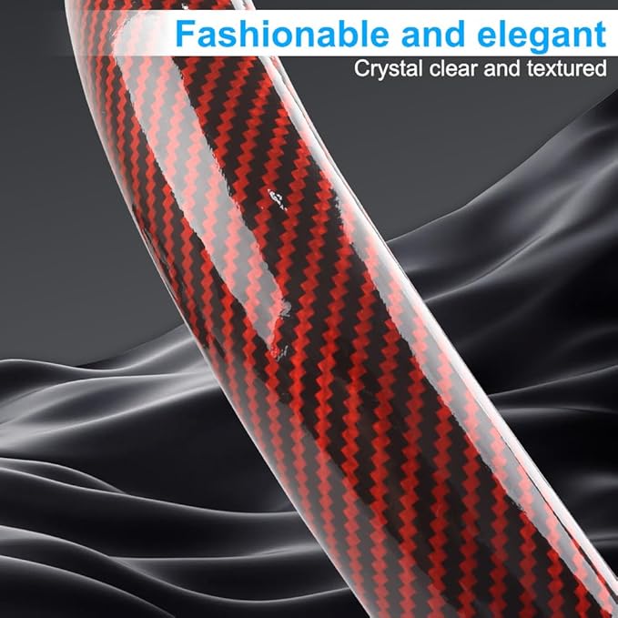 Carbon Fiber Steering Wheel Cover 3PCS, Non-Slip Grip for Universal Cars,Fit for 14–16 Inch Wheels, Interior Accessories for 