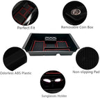 JOJOMARK Center Console Tray Organizer Compatible with 2014-2018 GMC Sierra Accessories, (2015-2020) Yukon/Chevy Tahoe Silverado Suburban, Armrest Storage Box Replaces 22817343 (Red)