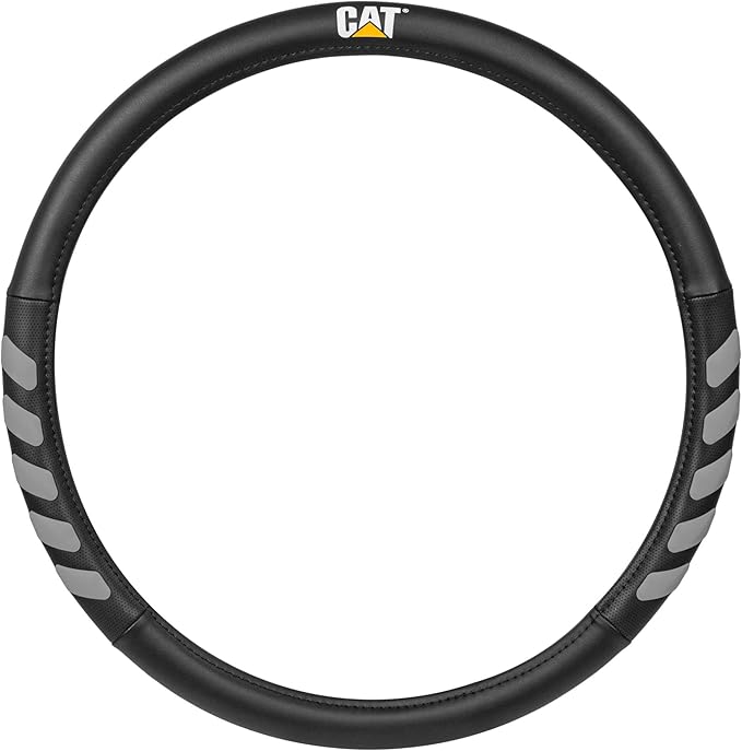 Cat® UltraSport Faux Black Leather Semi Truck Steering Wheel Cover, Fits RV and Big Rig Trucker, Steering Wheel Cover for Trucks 18 Wheeler - X-Large 17.5" - 18" Inches